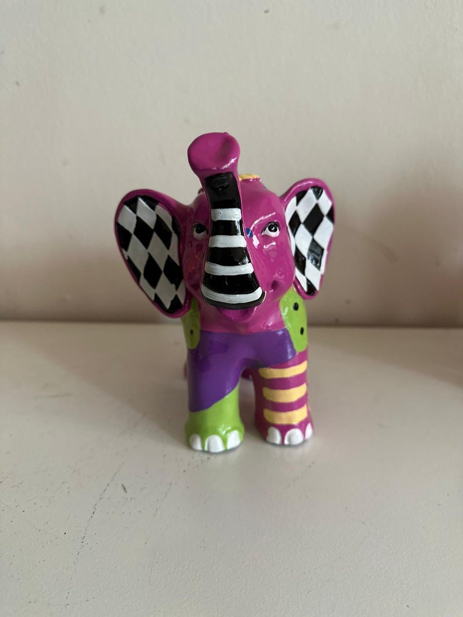 Goodyz Fun serie Popart Olifant Dik bil Kleurrijk Hoogte: 25 cm