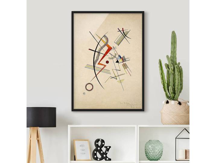 Bild Wassily Kandinsky Jahresgabe Papier Rahmen: Echtholz, furniert: Kiefer Beige 50 x 70cm