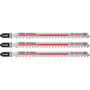 Bosch Stichsägeblätter Expert Fiber Plaster T341HM, für Gips, Zement und Kunststoff, 3 Stück