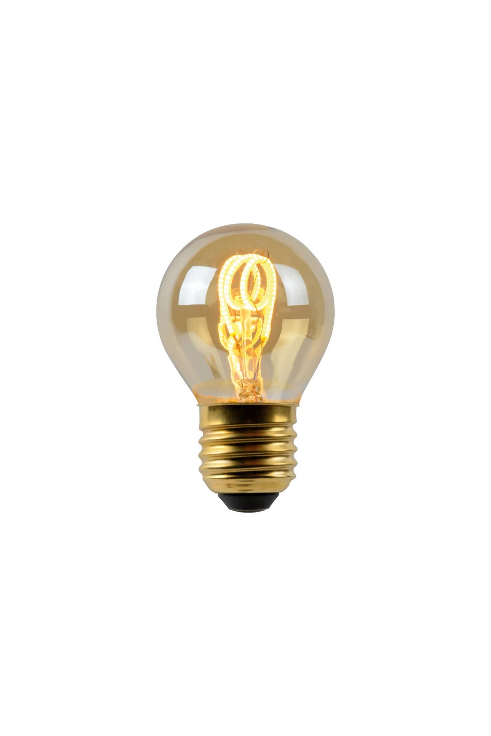 Lucide G45 LED Filament lamp E27 1x3W 2200K Amber Ø 4,5 cm Dimbare lamp