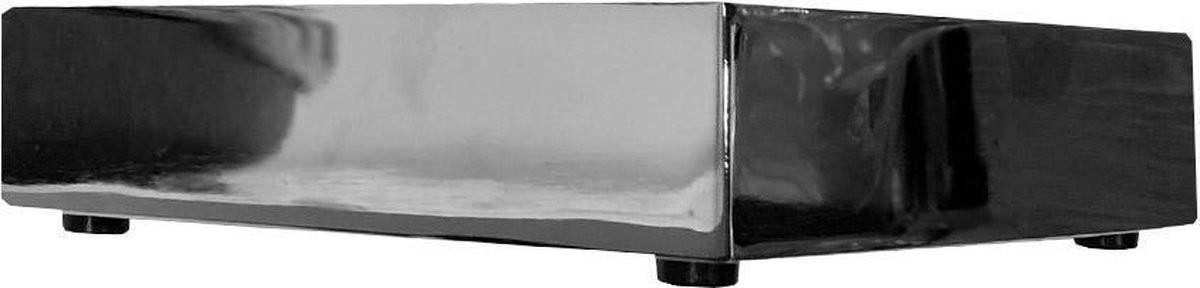FLE Stalen meubelpoot chroom hoek B/D/H: 18 x 18 x 4,5 cm