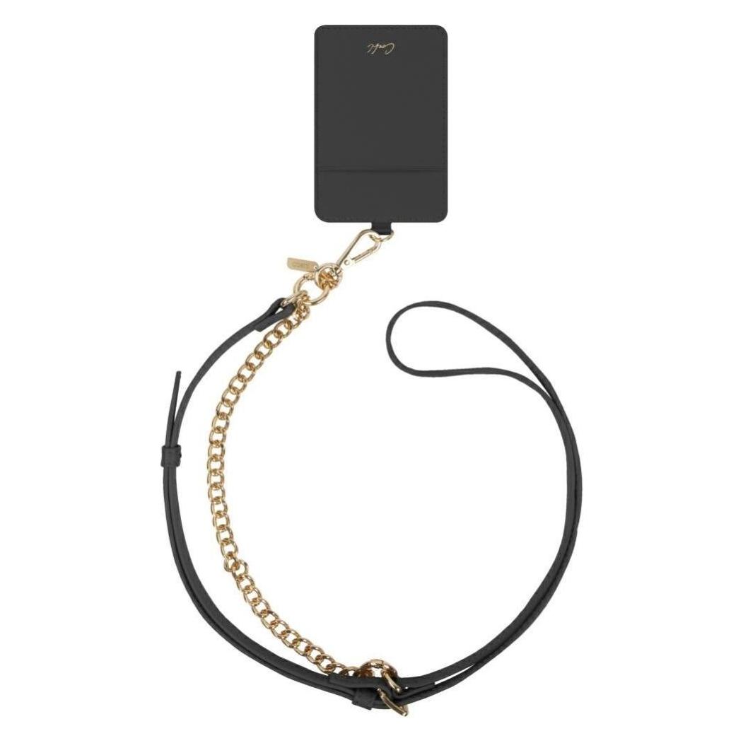 Uniq Universal 3-in-1 phone lanyard Coehl Caryne with card wallet ebony (UNIQ-CARYNE3IN1-EBONY)