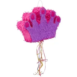 Relaxdays 4 x Pinata Krone Lila,Pink