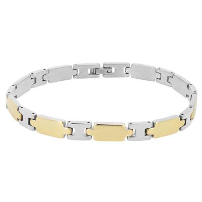 Gliederarmband ADELIA´S "Armband – Gliederarmband aus Edelstahl 23 cm", gold (silber), Armbänder, Damen, 23cm, Edelstahl, Gliederarmband, Perfekt zum Verschenken an besondere Menschen