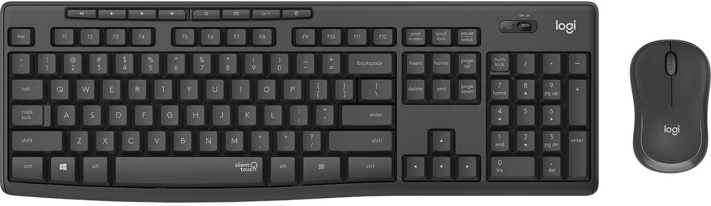 Logitech MK295 Silent Wireless Keyboard and Mouse Combo Graphite - German QWERTZ