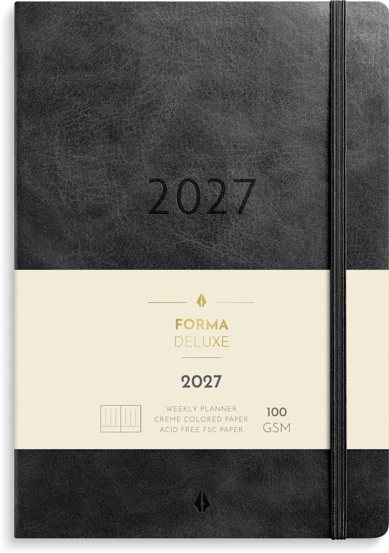 BURDE Kalender Agency Forma Deluxe 2027 svart