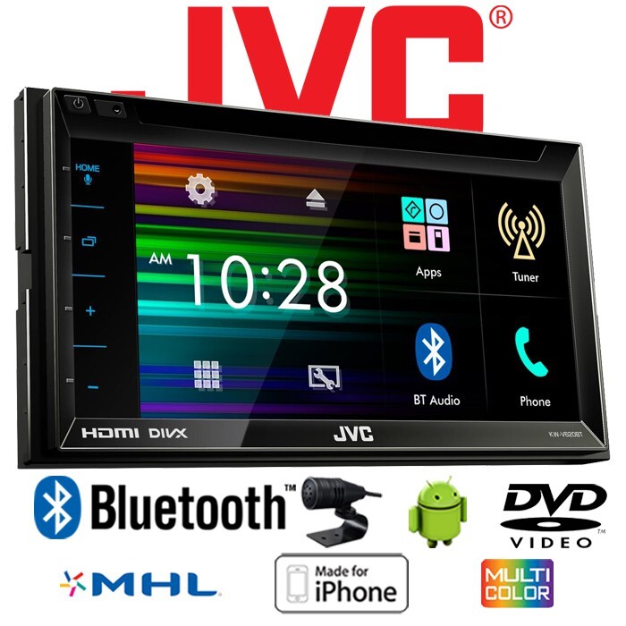 JVC KW-V620BT, Schwarz, 2 DIN, 200 W, CD-R, CD-RW, DVD+R, DVD+RW, DVD-R, DVD-RW, Android, Digital