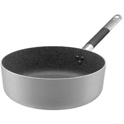 PENTOLE AGNELLI Töpfe agnelli Haifischhautkasserolle niedrig ø 24, Induktion, 1 Griff, professional