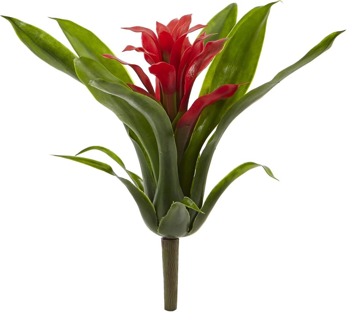 Set van 6 kunstmatige Bromelia stelen van 30 cm voor decoratie
