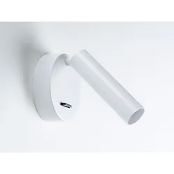 LED-Wandleuchte mit Schalter New Milan Aluminium weiß