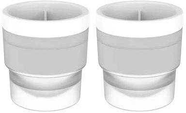 Uplifted Goods Silicone Sphere Ice Ball Mold 2pcs White