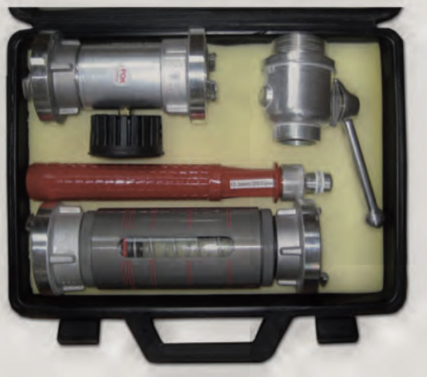 Flowmeter Wandhydrant Wasser Durchfluss-Messgerät Prüfgerät Wandhydranten