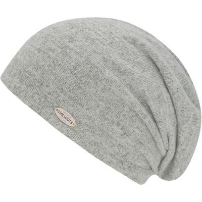 Beanie CHILLOUTS "Vaiana Hat", Herren, grau (light grau meliert), Strick, Viskosemischung, meliert, Mützen Beanie, Leichte Long Beanie in neutralen Farben