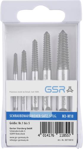 GSR 00710010 Schraubenausdreher-Set M3 - M18