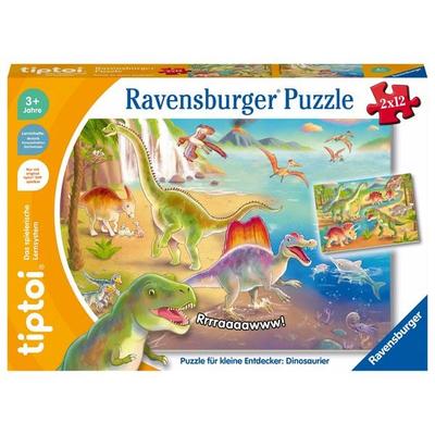 tiptoi® Puzzle für kleine Entdecker: Dinosaurier - 2x12 Teile