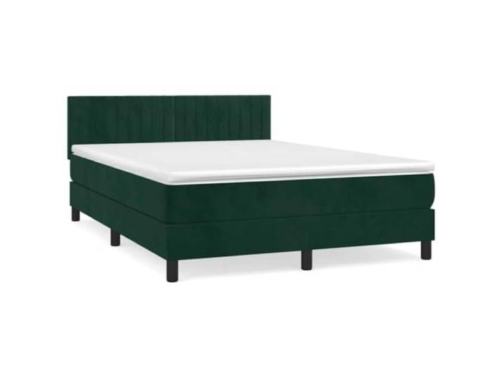 PUGYNBK Boxspringbett, 140 x 200 cm, mit Taschenfederkernmatratze Weicher Samt, verstellbares Kopfteil, mittlerer Härtegrad, hautfreundlicher Schutz