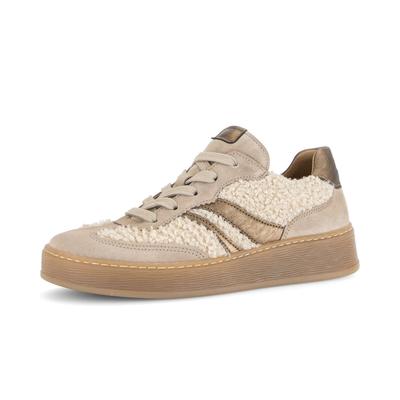 Sneaker GABOR "Sneaker low", Damen, Gr. 41, beige, Schuhe Sneaker