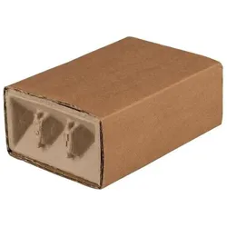 Transpak, Versandkarton + Versandbox, Polsterbox L-BOXeco basic Masse 100x50x50mm Noppenhöhe 25mm braun (250 Stk., 15 x 10 x 5 cm)