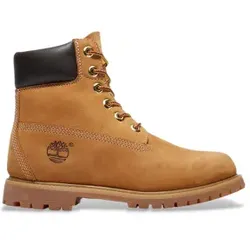 Timberland für Damen. TB1103617131 6 Inch Premium Wasserdichte Lederstiefel Braun (35.5 W), Wohnung, Schnürsenkel, Lässig
