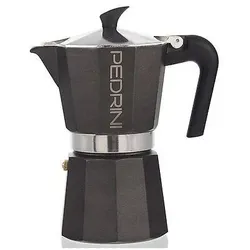 Pedrini 9114 Manuelle Kaffeemaschine Mokka-Kanne Anthrazit, Espressokocher, Grau