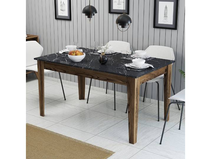 Skye Decor\, Milan- Milan 518 HCT\, couleur noyer\, noir\, tables basses\, 75x145x88 cm\, panneau de particules 100 % mélaminé