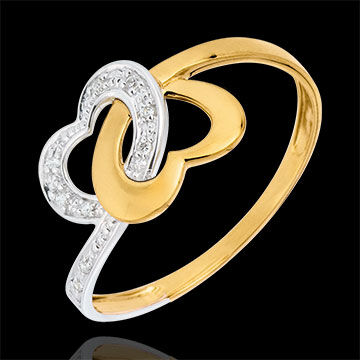 Edenly Ring Verbundenheit Zweier Herzen Bicolor