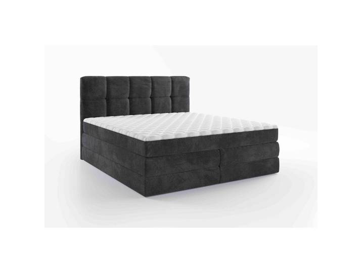 Esposa Boxspringbett, Dunkelgrau, Kunststoff, H2 + H3, Höhe ca. 19 cm, 140x200 cm, Stoffauswahl, Wendematratze mit unterschiedlichen Härtegraden, in verschiedenen Größen erhältlich, Matratze Härtegraden Härtegradauswahl, Schlafzimmer, Betten, Boxspringbetten