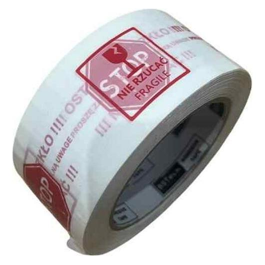 Bestpak BSTech Klebeband selbstklebend mit Aufdruck 48x100m "Vorsichtiges Glas" (48 mm) (tasma Ostroznie szklo)