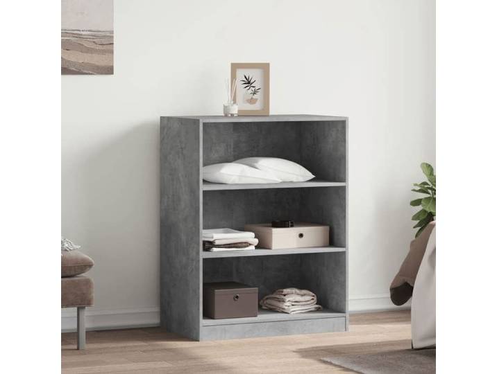 Garde-robe - - Armoire penderie - Bois ingénierie - Gris béton - 77x48x102 cm @94306