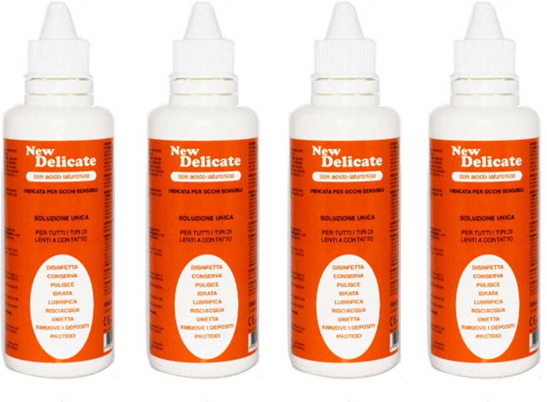 Kontakt Lens Soluzione unica Yal New Delicate 100 ml X 4pz per Lenti a Contatto