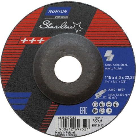 Symantec Norton Abrasives 66252837269 Grinding Disc, angle grinder
