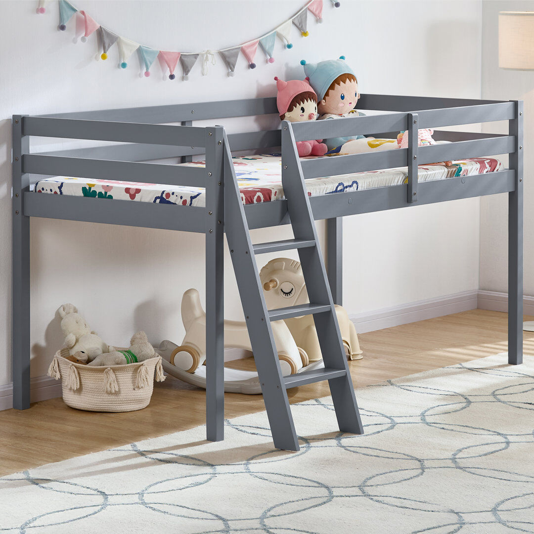 Latitude Run Muskoka Kids Bed Grey UK Single - DE 90 x 190 cm