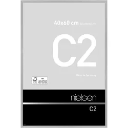 Nielsen Aluminium-Bilderrahmen C2  Struktur Silber matt / 40 x 60