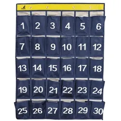 Kangaro Smartphone-Wandorganizer 30 Fächer blau blau, 60x79x20.5 cm