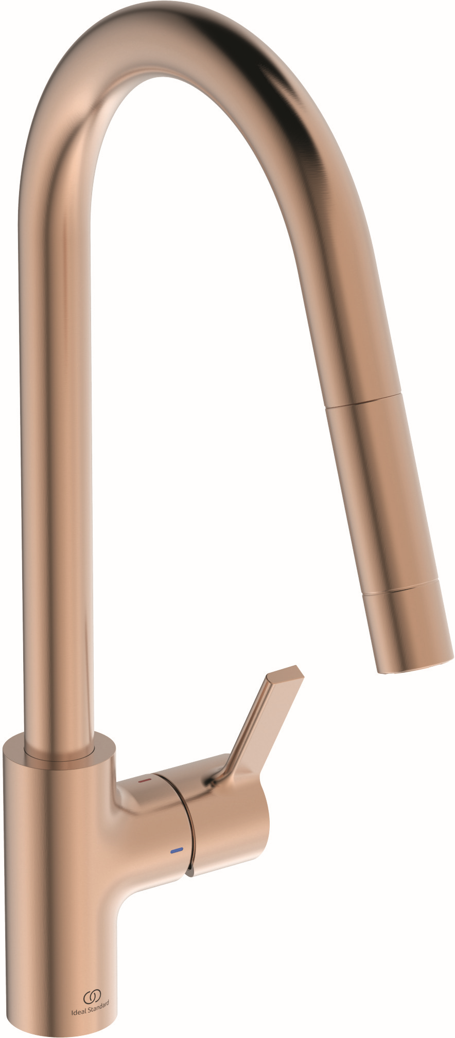 Ideal Standard robinet de cuisine BD414J4 coucher de soleil rose, avec bec haut et douchette extractible