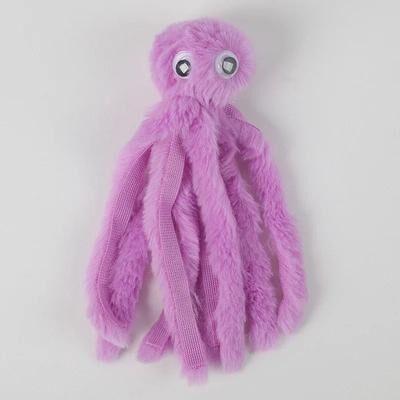 Uplift Picks Cute Octopus Plush Cat Toy Bite Resistant Interactive Pet Toy For Cats And Dogs purple