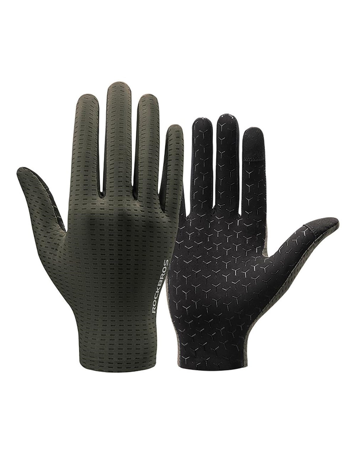 Rockbros Breathable Full Finger Cycling Gloves Size: XL - Green
