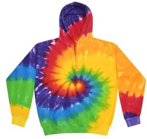 Tie-Dye CD877Y Youth Tie Dye Pullover Hoodie in Prism size S 6-8 8777Y, T8777Y