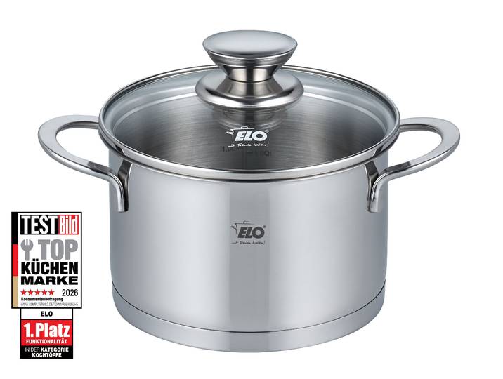 Fleischtopf ELO Galant , silber (silberfarben), Ø:16cm, Töpfe, Fleischtopf, integriertes Öl- Dosier-System, Induktion