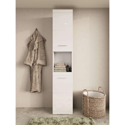 Hochschrank OTTO HOME "Föhr", weiß, B:36,4cm H:190,2cm T:30cm, FSC-zertifizierter Holzwerkstoff, Schränke, Hochschrank, minimalistisch, zeitlos, hochglänzend