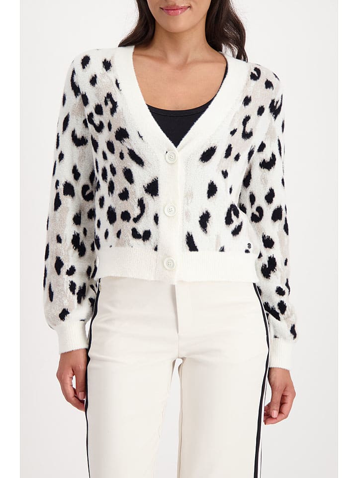 monari Cardigan in Weiß/ Schwarz - 42