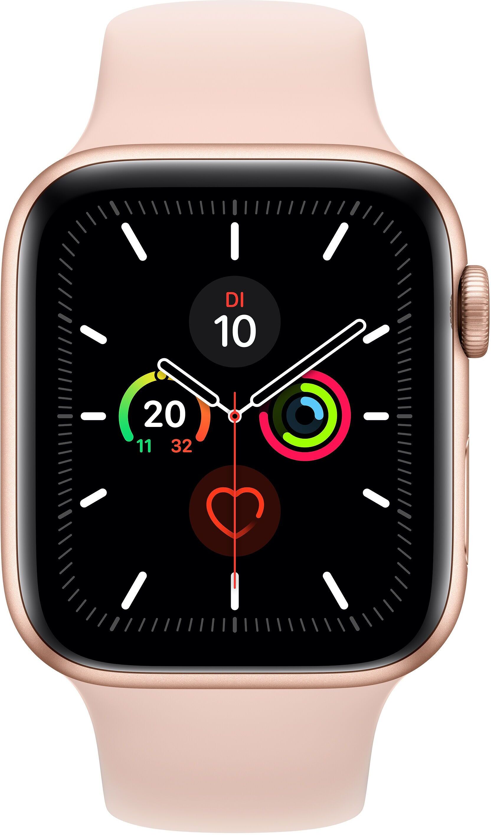 Apple Watch Series 5 (2019)   44 mm   Aluminium   GPS   gold   Pink Sport Band - Refurbished