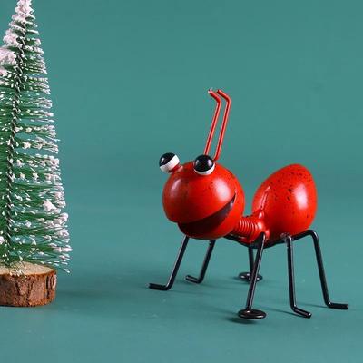 Uplift Picks Metal Ant Wall Art Sculpture Outdoor Garden And Home Decor red 1 Pc