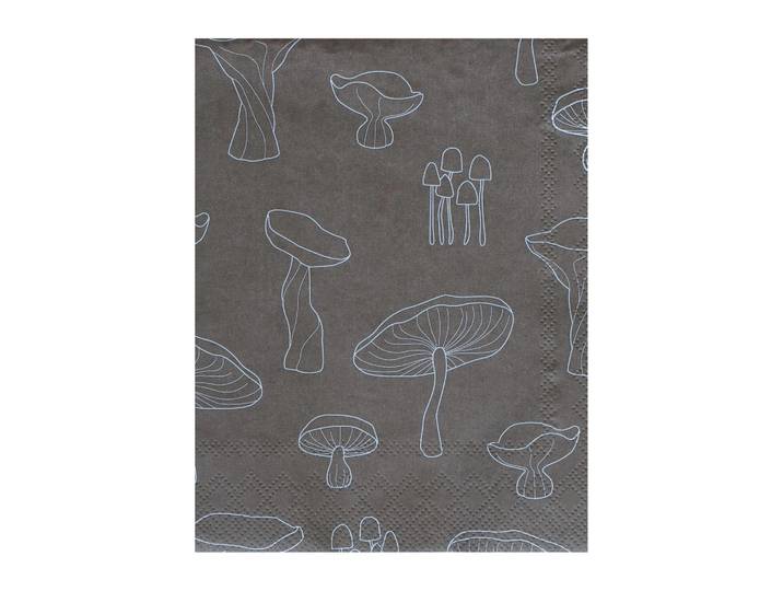 Cooee Design Serviette de table Fungi 33x33 cm, paquet de 20 Noisette-blanc