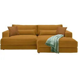 Ecksofa Fabiona rechts Senfgelb