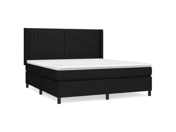 PUGYNBK Boxspringbett, 180 x 200 cm, mit Federkernmatratze Verstellbares Kopfteil, atmungsaktiver Stoff, mittlere Härte, Rückenstütze