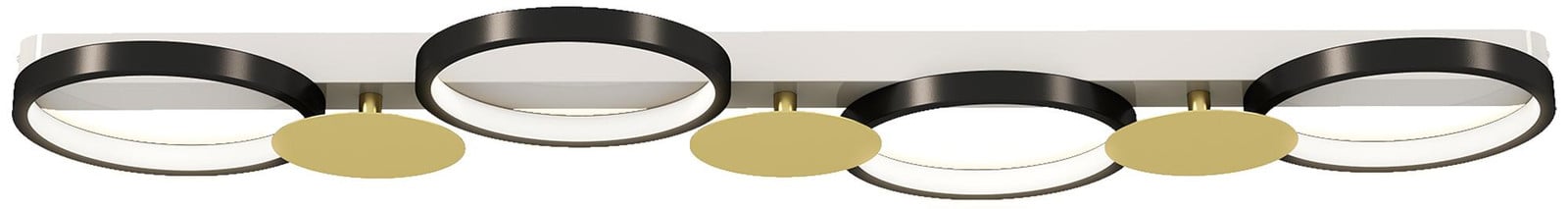 HOMCOM LED plafondlamp met ringontwerp, 38W, 1500LM, 3000K-6500K