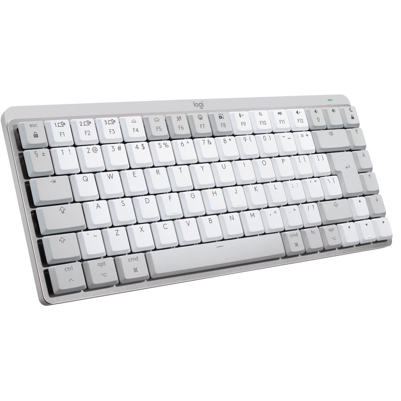 Logitech MX Mechanical Mini for Mac Kailh Choc V2 LOW PROFILE BROWN USB 2.4GHz Bluetooth Englisch (US) grau (kabellos)