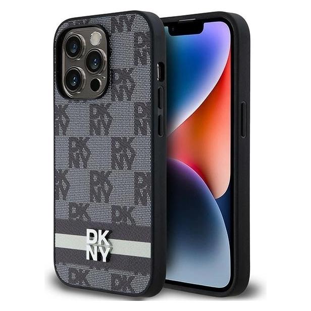 DKNY DKHCP14LPCPTSSK iPhone 14 Pro 6.1" czarny/black hardcase Leather Checkered Mono Pattern & Print (Apple iPhone 14 Pro) (1714462325)
