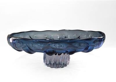 Aria Home Glass Pedestal Centerpiece Bowl Decorative Table Accent